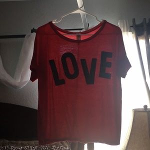 Red Love Top